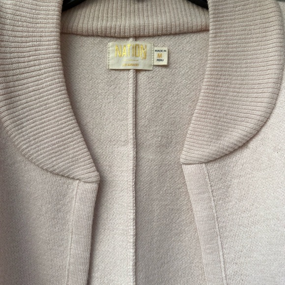 Nation LTD Pink Wool Topper Sweater Wool Cardigan Jacket - Picture 6 of 9